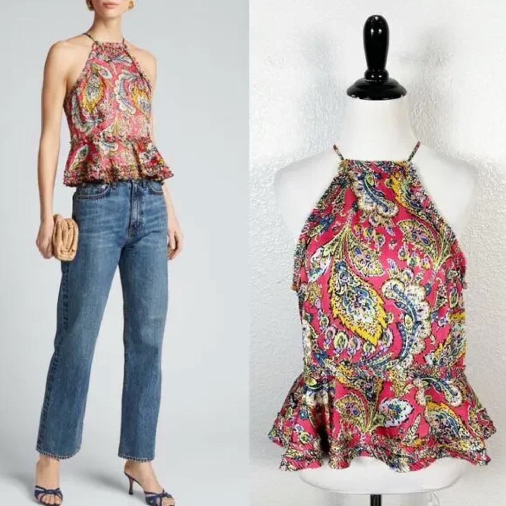 Cinq a sept peplum crop Sofie top